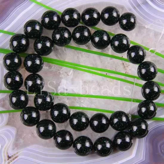 

Free Shipping New without tags Fashion Jewelry Round 12MM Green Sandstone Loose Beads Strand 15.5" RA447