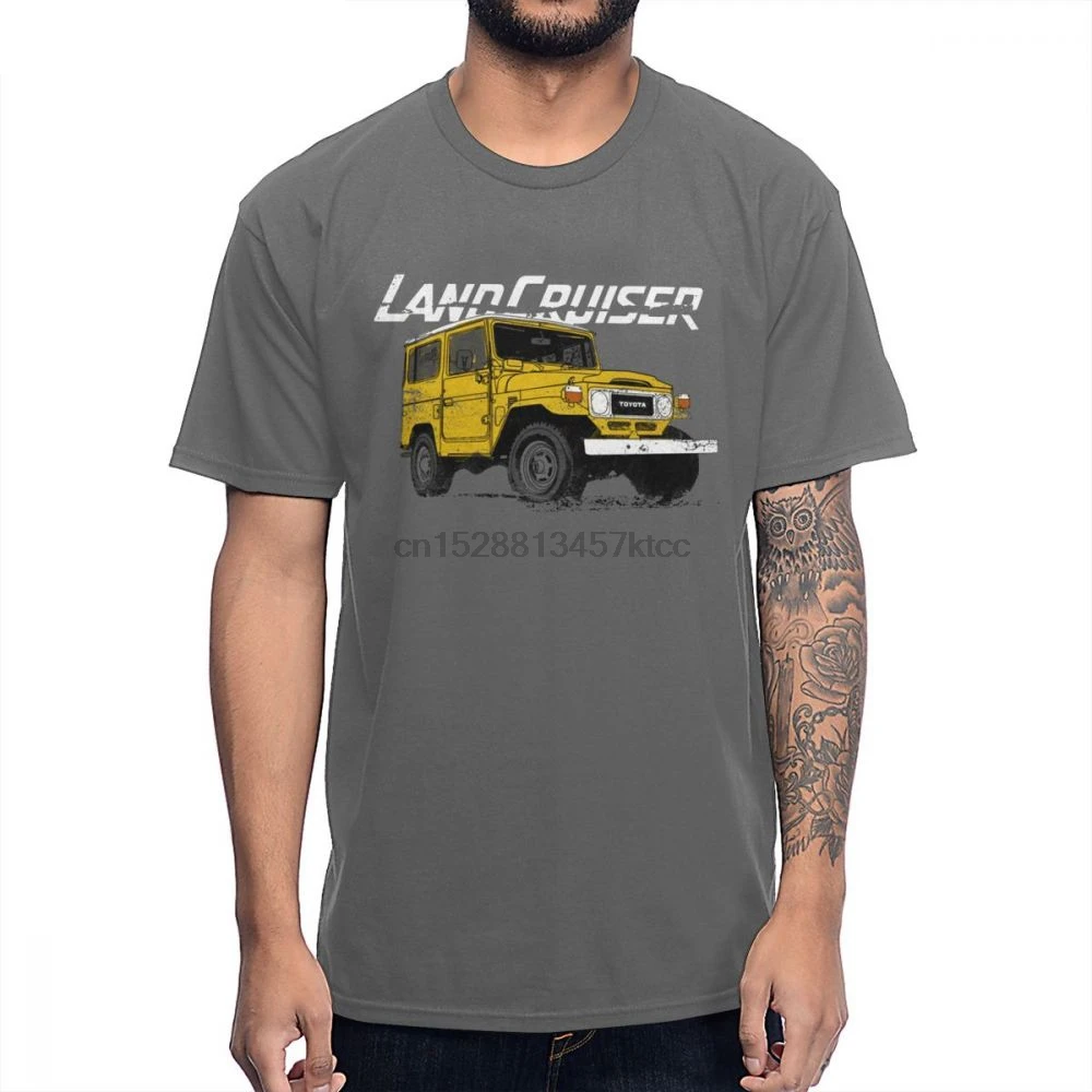 Повседневная мужская футболка FJ40 Land Cruiser Мужская популярная уличная одежда 100%