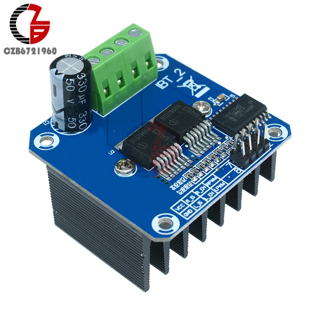 Двойной BTS7960B DC 43A Драйвер шагового двигателя h-мост ШИМ для Arduino Smart Car |