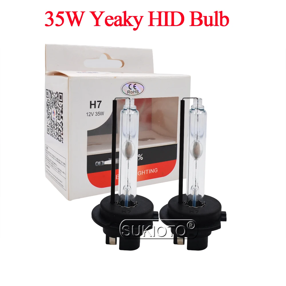 SUKIOTO Yeaky 5500K D2H Xenon HID комплект 35 Вт Yeaky Xenon H1 H3 H7 H11 4500K 6500K HB3 HB4 HID лампы переменного тока 12 В F3 комплект быстрого запуска балласта