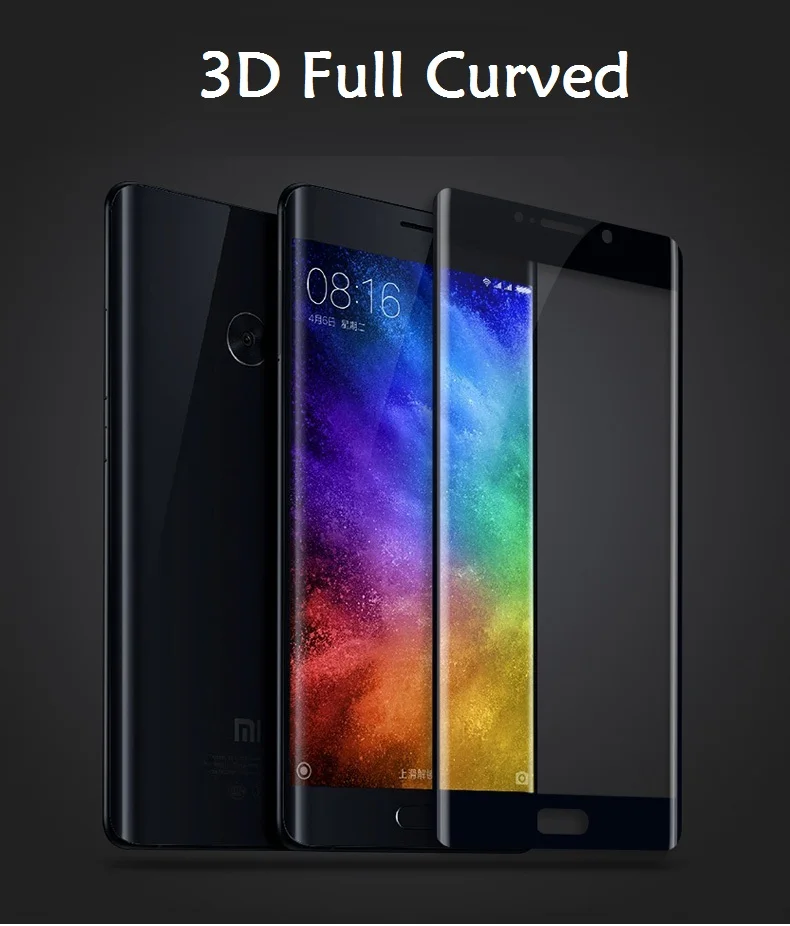 Пленка из закаленного стекла для Xiaomi Mi Note 2 3D изогнутая поверхность