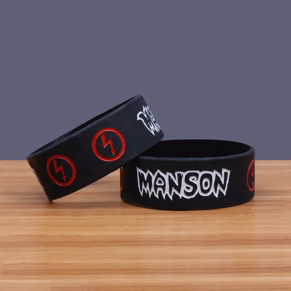 Силиконовые браслеты и обручи Marilyn Manson широкая версия браслета из тяжелого