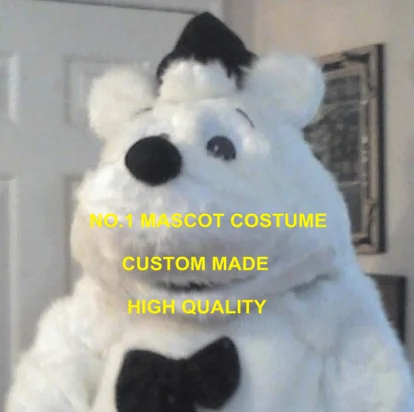 Длинношерстный вежливый костюм маскота Полярного медведя для взрослых, белая тема, аниме косплей, костюм маскота, комплект 1811 on.