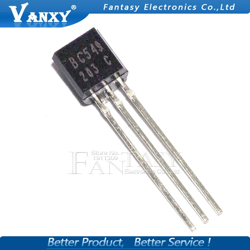 100 шт. BC549C TO-92 BC549 TO92 549C 0.1A 30V транзистор