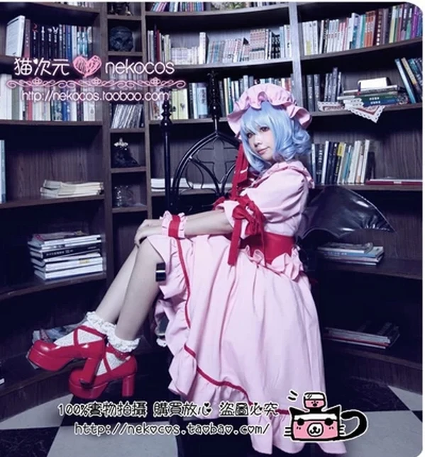 Костюм для косплея Алая Ремилия из проекта Touhou + полный комплект с крыльями|cosplay