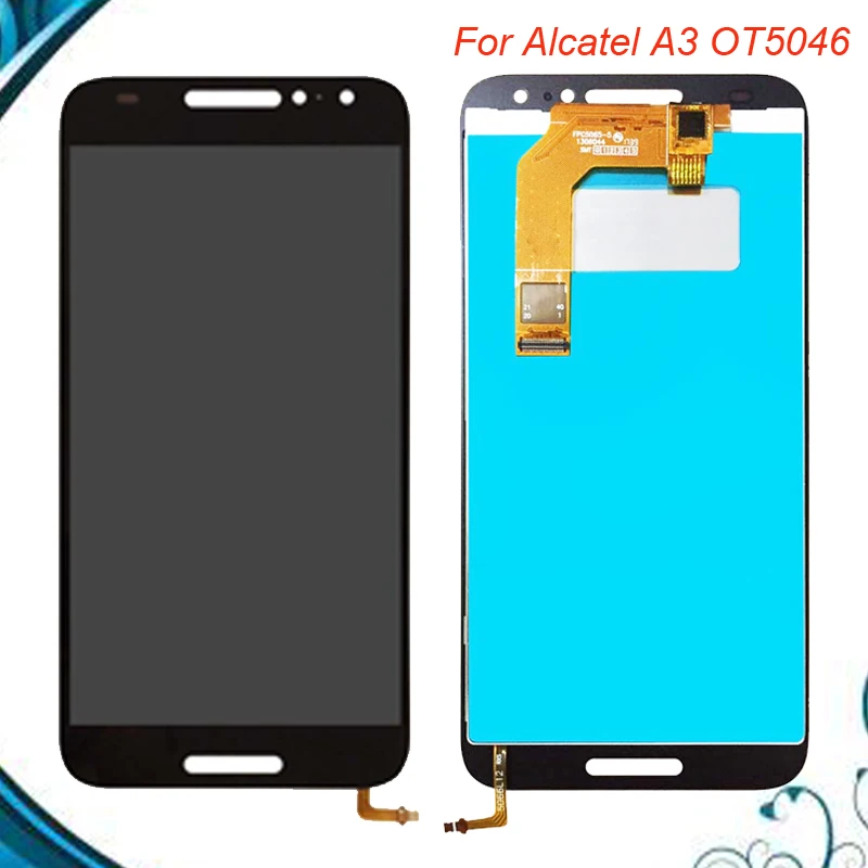 100% рабочий 5 дюймовый ЖК дисплей и фотоэлемент для Alcatel A3 OT 5046 5046D 5046X 5046Y OT5046|Экраны