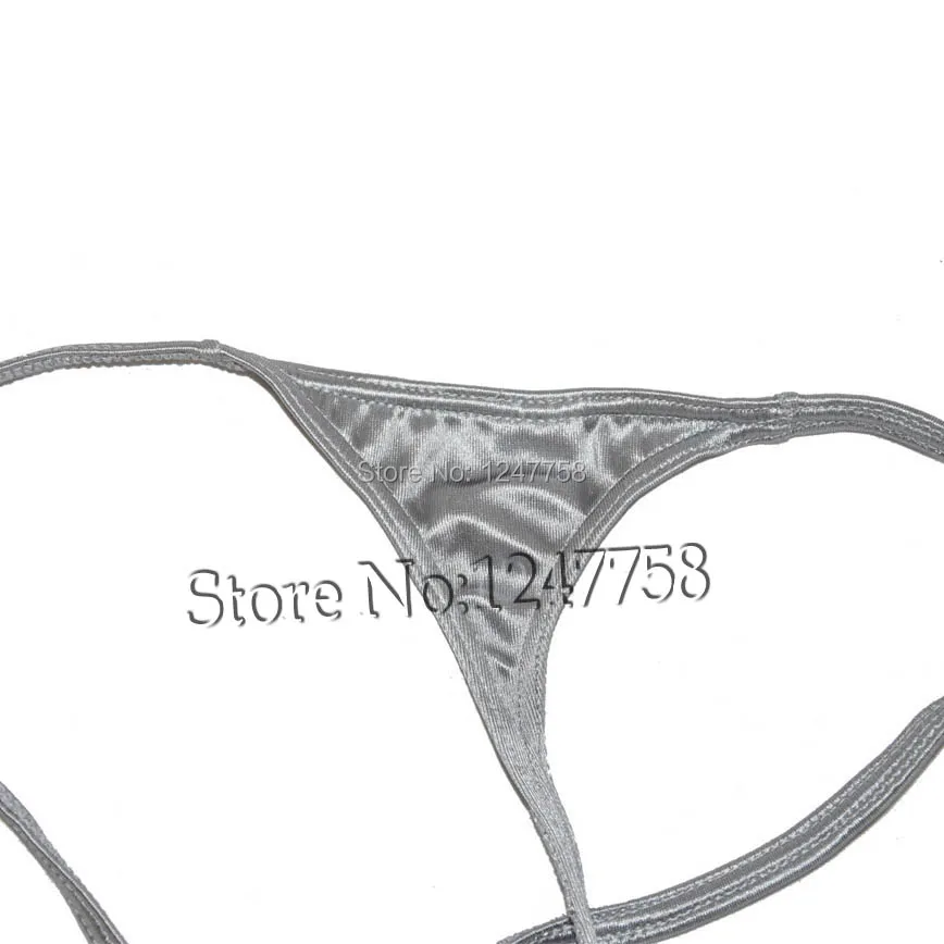 Супер пикантные мужские блестящие микро стринги благородный выпуклый мешок