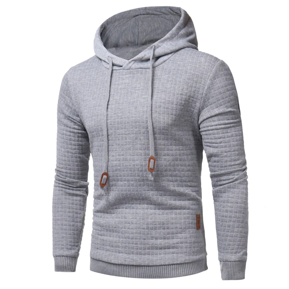 Jaycosin мужская толстовка с капюшоном однотонные клетчатые толстовки длинным