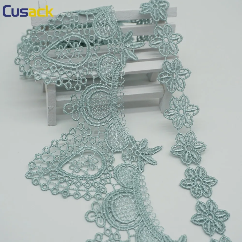 Бирюзовая кружевная отделка для занавесок диванов обшивки платье лента