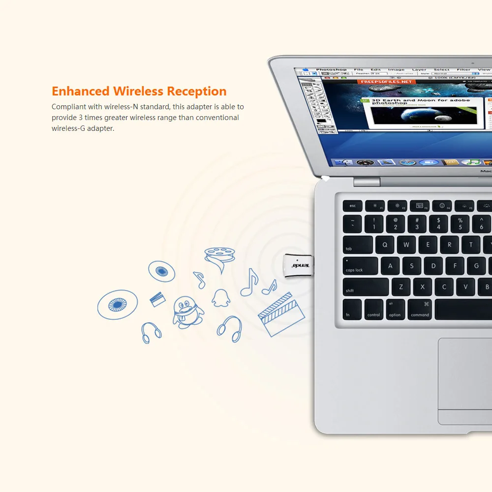 Tenda w311m 150 Мбит Мини беспроводной адаптер USB WiFi внешний Wi-Fi приемник Портативный
