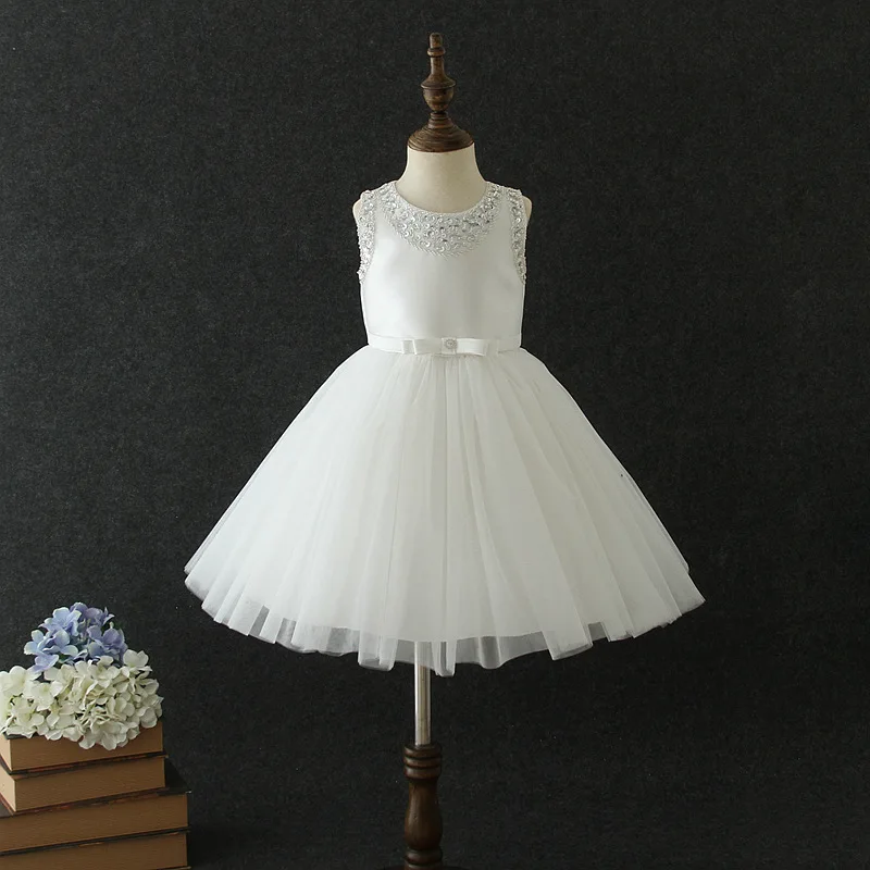 Платье-пачка для маленьких девочек элегантное кружевное платье с вышивкой