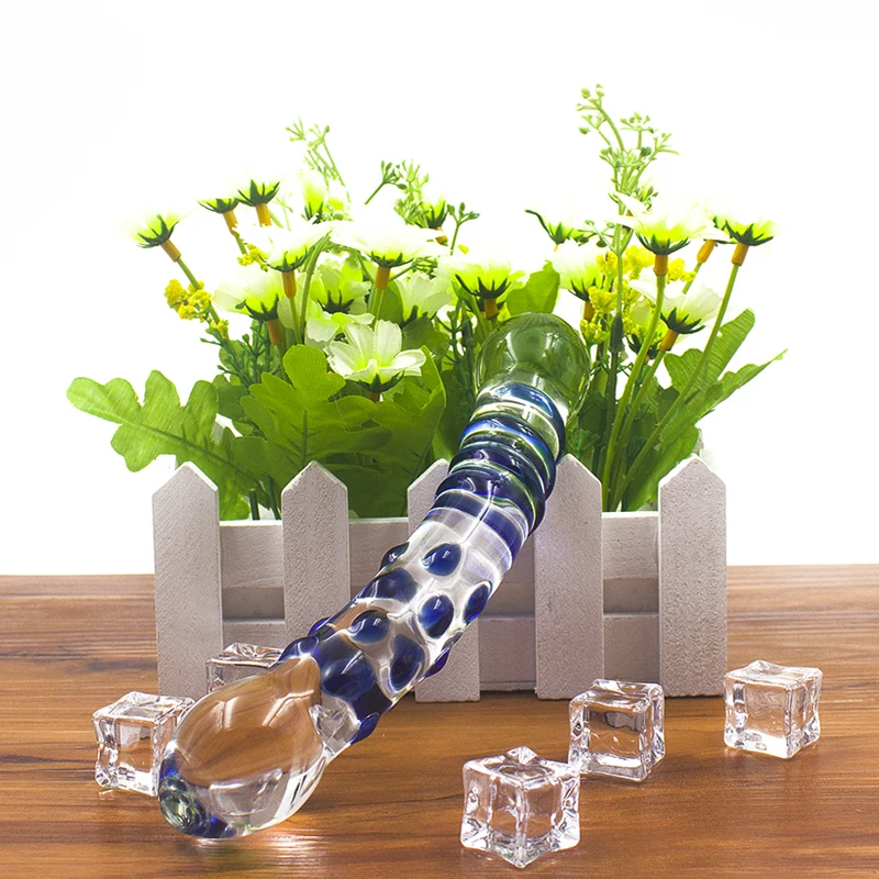 Двойной стеклянный фаллоимитатор вибратор Анальный длинные женские