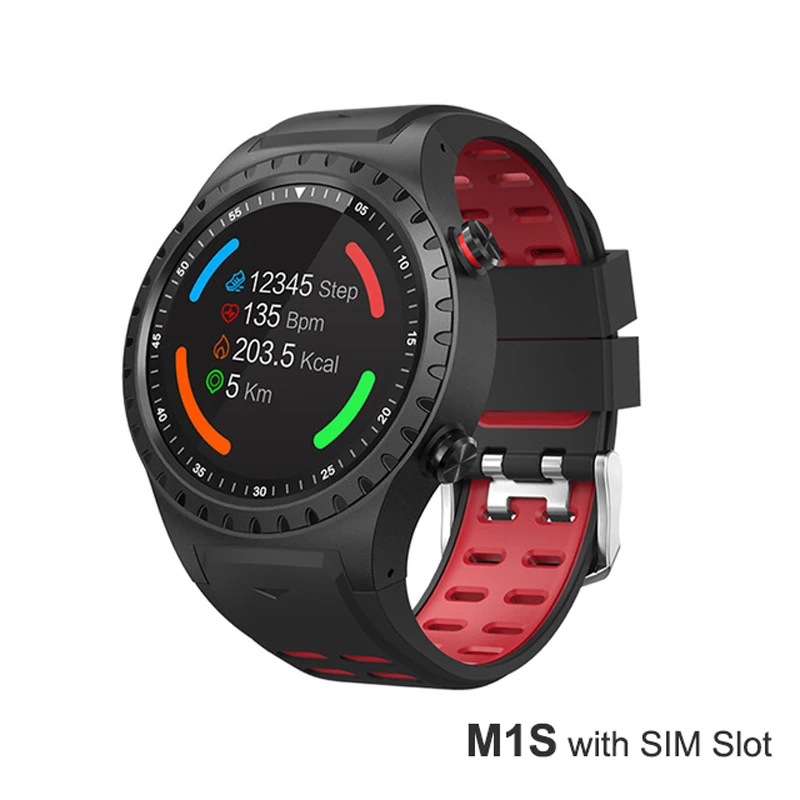 Red M1S Умные часы 696 M1 с поддержкой sim-карты, bluetooth, Компасы для звонков, gps, часы IP67, водонепроницаемые, несколько видов спорта, долгий режим ожидания - Цвет: Red M1S