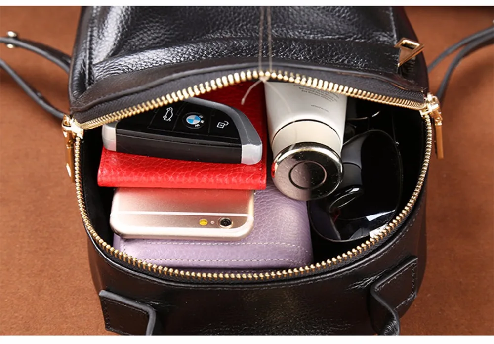 Высококачественный Женский рюкзак из натуральной кожи роскошный в стиле ретро