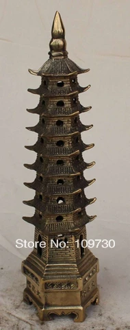 001069 12 'Тибетский буддистский храм Бронзовый вен Чанг башня Будды ступа пагода