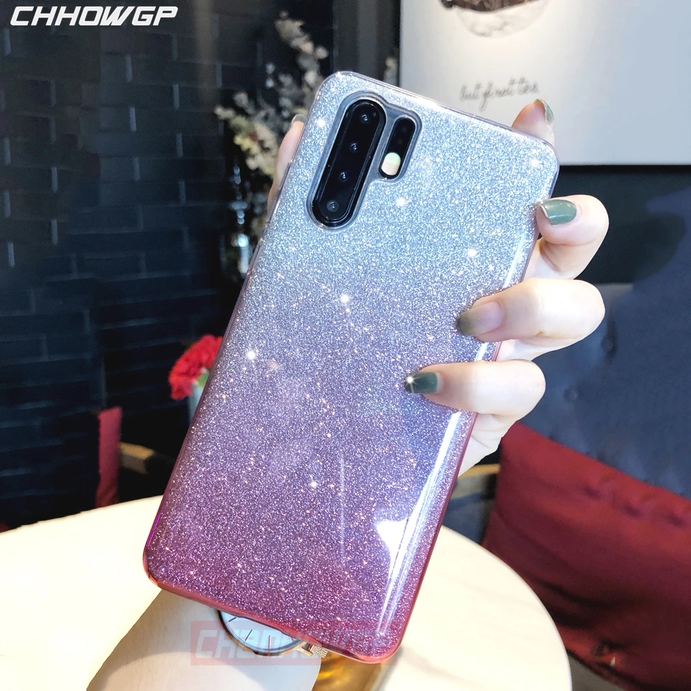 Стильный блестящий Мягкий чехол из ТПУ для Huawei P30 Pro Y6 Y7 2019 P Smart Honor 8A 8C 8X Nova 4 10 Lite