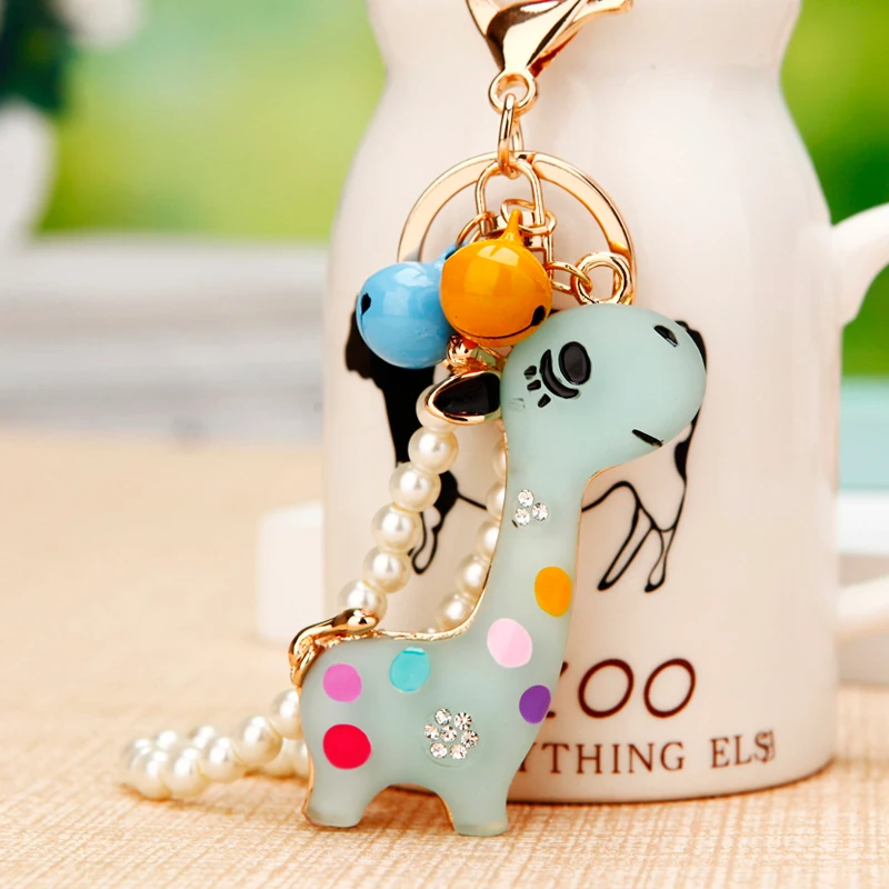Креативное кольцо для ключей с милым мультяшным животным брелок автомобиля со