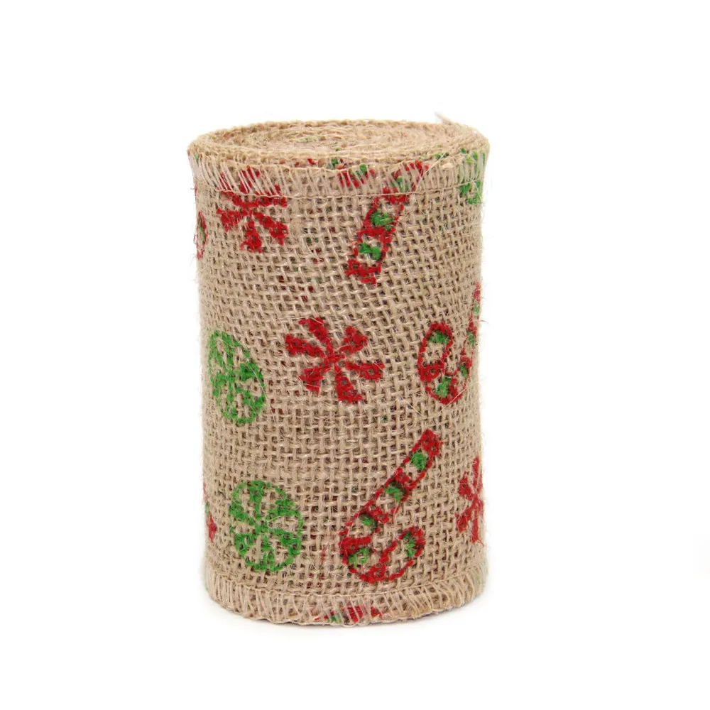2 м Merry Christmas Baubles джутовая лента из мешковины для поделок в рулоне швейная подвесная домашняя декоративная Свадебная мультяшная DIY Украшение