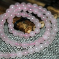 new fashion women pink stone chalcedony jades 6mm round beads multilayer bracelets gift girl hot sale diy jewelry 18inch b2901