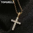 TOPGRILLZ хип-хоп Пико Харви крест кулон ожерелье микро Pave AAAA + кубический цирконий Египетский стиль с 24 