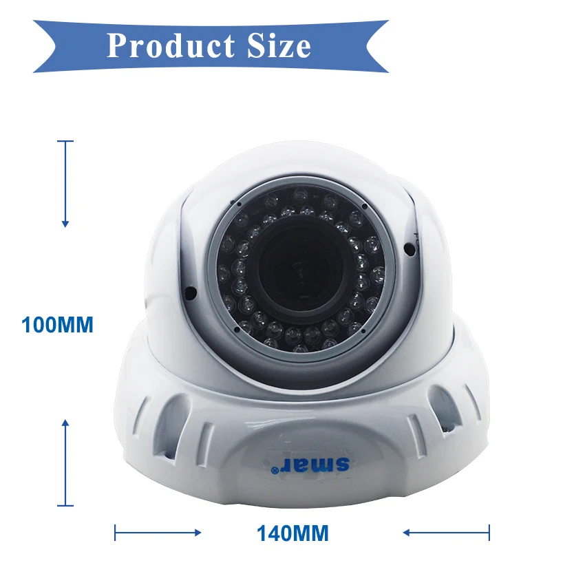 Антивандальная Купольная IP камера HD 720P 960P 1080P POE со встроенным объективом 2 8 12 мм