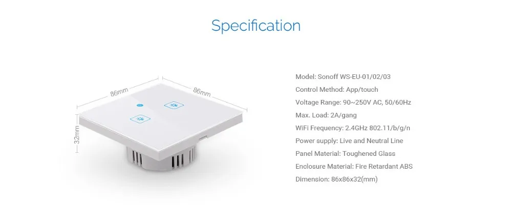 Lonsonho ЕС Wifi переключатель умный переключатель беспроводной светильник сенсорные Настенные переключатели работает с Google Home Mini Alexa eWeLink
