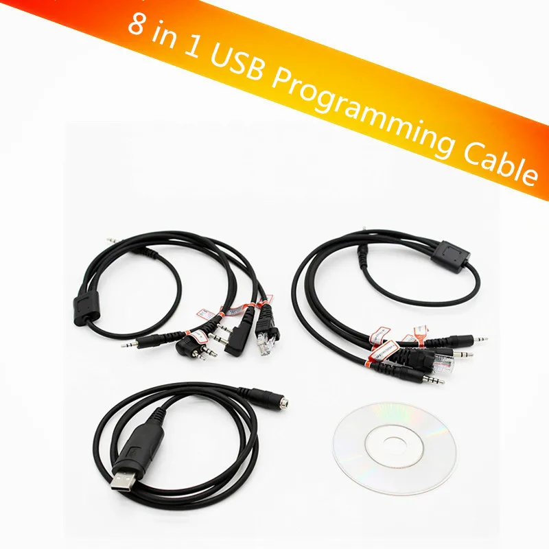 Многофункциональный USB-кабель 8 в 1 для программирования kenwood baofeng motorola yaesu icom Handy