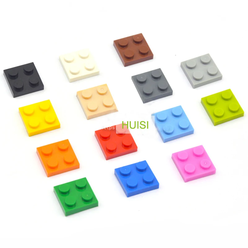 Игрушки для раннего обучения пластиковые блоки 2x2 короткие кирпичи детали