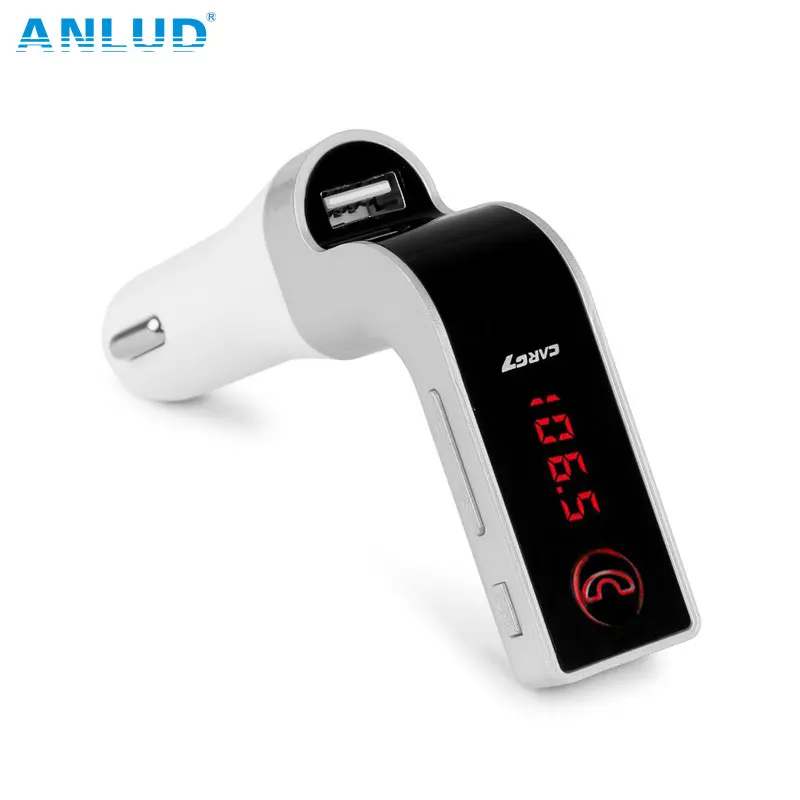 ANLUD 4 в 1 Hands Free Беспроводной Bluetooth fm-передатчик G7 + AUX модулятор Автомобильный