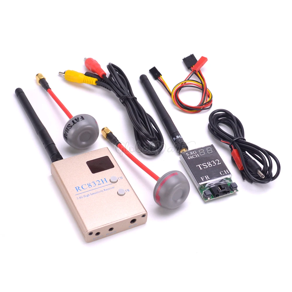 FPV Combo 48CH 5 8 Ghz 600mw передатчик приемник RC832H RC832 TS832 + антенна Fatshark для Gopro SJ4000 QAV250|fatshark