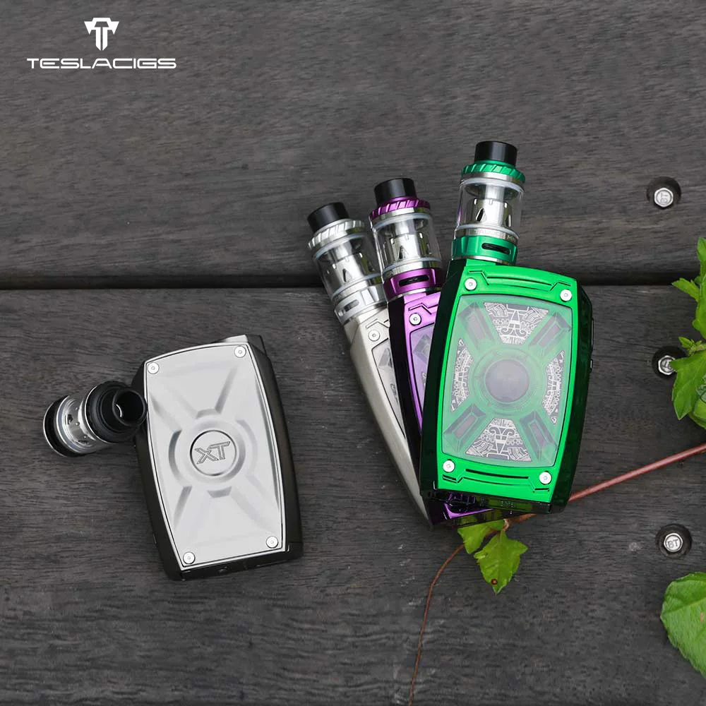Оригинальный Teslacigs XT 220 Вт TC комплект с Tallica Mini 4 мл Vape танк распылителя RGB
