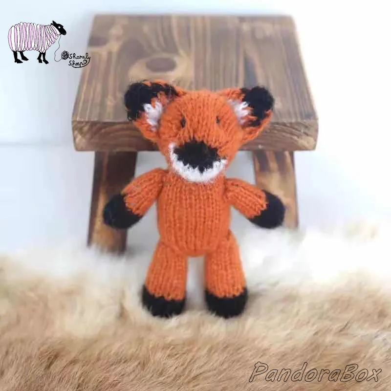 Knit Teddy Bear Rabbit Newborn Photography Toy Props Crochet Bunny Doll Baby Girl Boy Photo Shoot Accessories bebe foto | Детская одежда