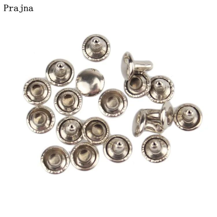 Silver white 100set Prajna заклепки для одежды шипы рок одежда 100 шт. шпильки и шипы для кожаных сумок декоративные заклепки 6 мм обувь, одежда аксессуары - Цвет: Silver white 100set