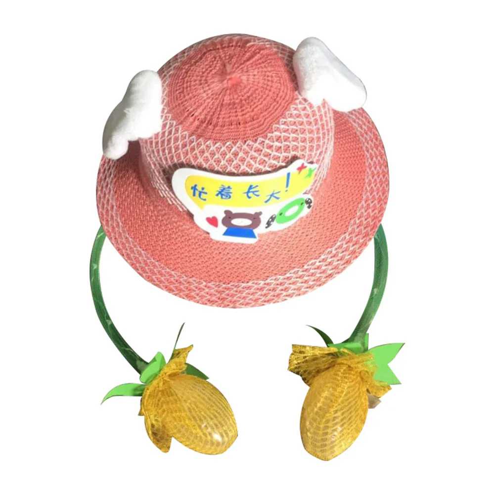 Санвуд милые двигающиеся заячьи ушки дети LED освещение соломенная шляпа подушка