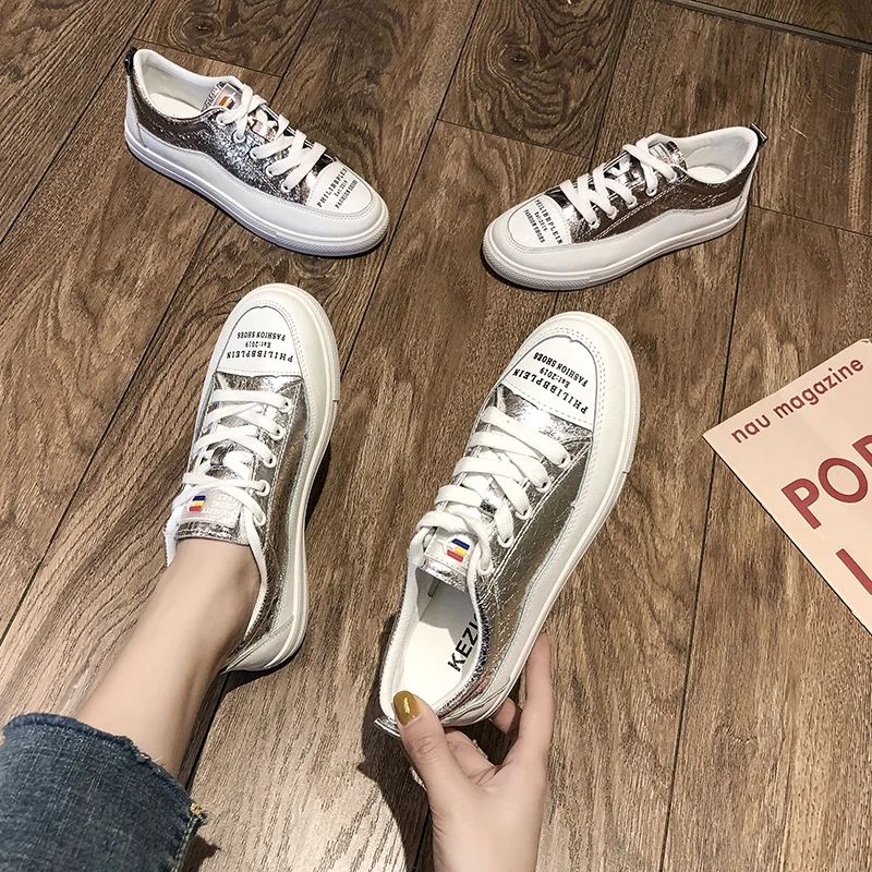 Bling fashion White running shoes for women PU Height Increasing Waterproof sneakers zapatos de mujer MA-134 | Спорт и развлечения