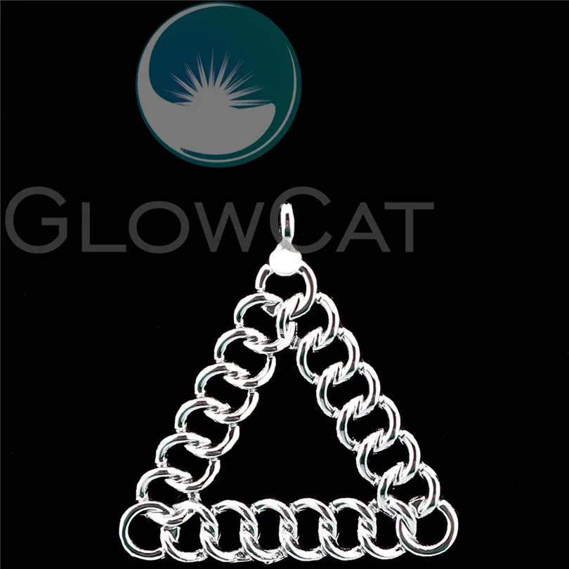 

50pcs Hollow Triangle Link Chain Design Charms Metal Pendant for DIY Handmade Earring Necklace Jewelry Making