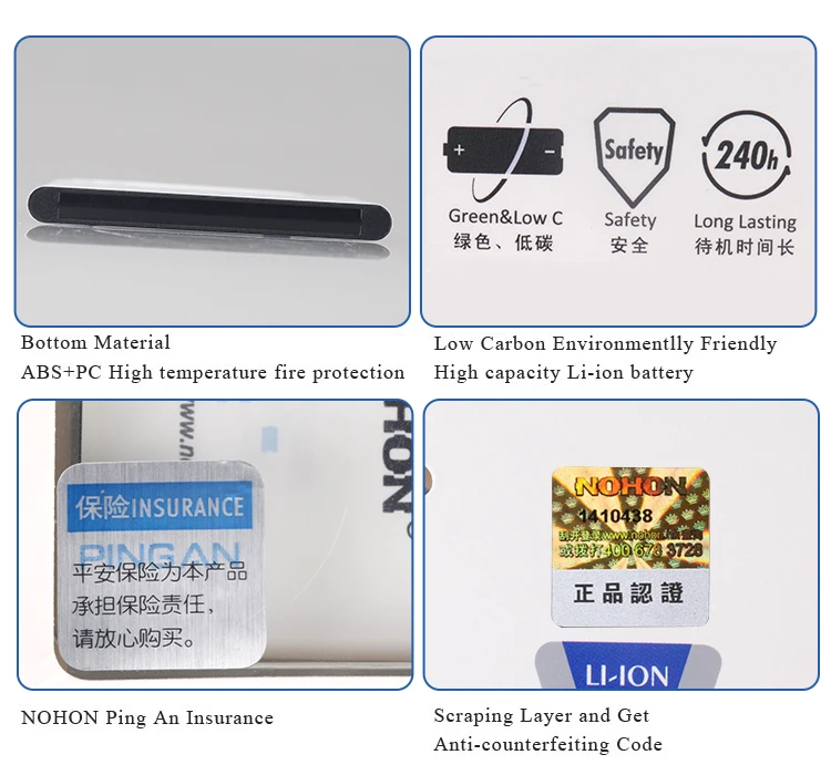 Оригинальная литиевая батарея NOHON для samsung Galaxy Note 2 Note2 N7100 N719 N7102 EB595675LU 3100 mAh Замена батареи