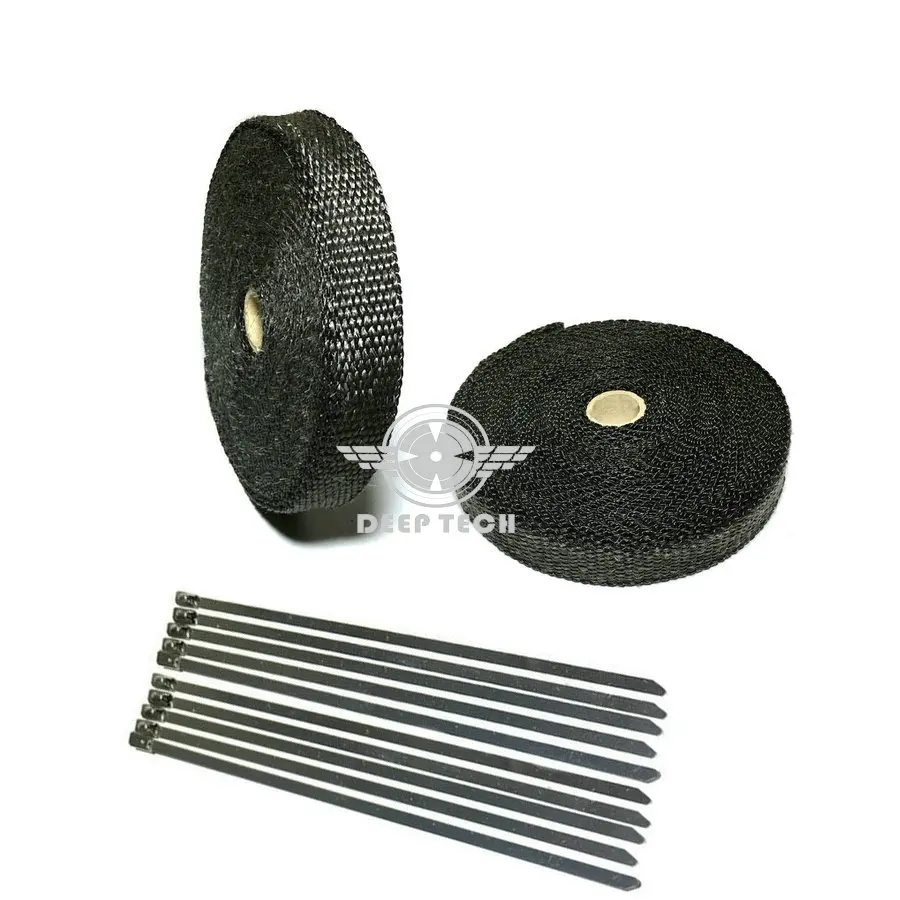 Черная термоизоляционная лента для мотоцикла 5 м|exhaust wrap|motorcycle exhaustblack motorcycle exhaust |