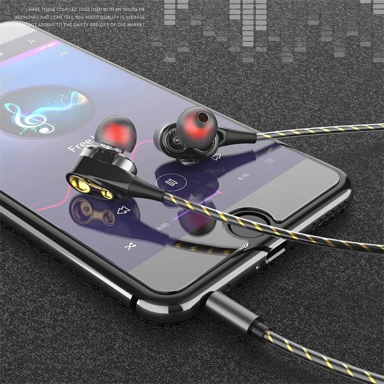 AIFFECT наушники-вкладыши с двумя подвижными катушками 3 5 мм проводные Hi-Fi аудио и