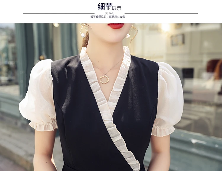 Женский комбинезон кимоно летний с v образным вырезом оборками рукавами