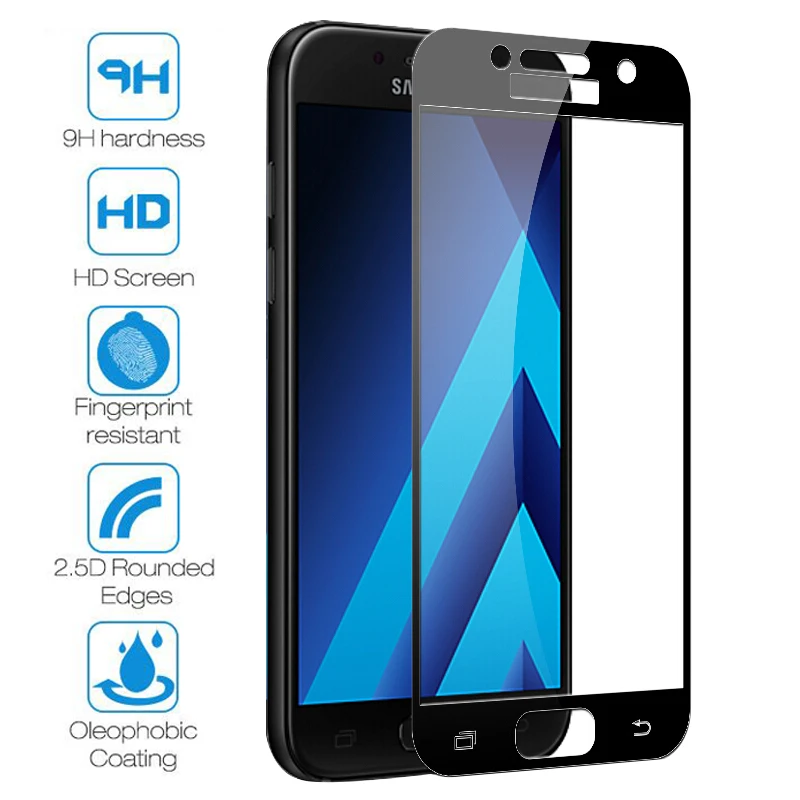 protective glass on the for samsung galaxy a5 2017 tempered screen protector cam sheet a 5 5a a52017 protection tremp 9d sam sg | Мобильные