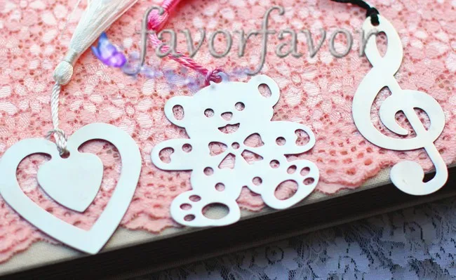 Бесплатная доставка 50 шт./лот! Закладки в виде сердца с шелковыми кисточками для