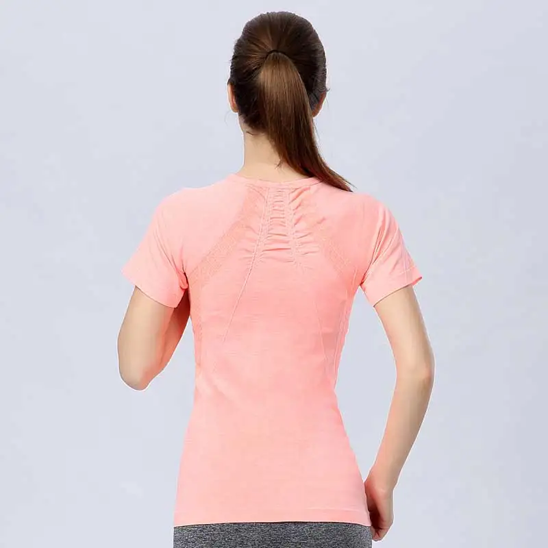 Женская быстросохнущая футболка для спортивных летних рубашек брендовый Топ