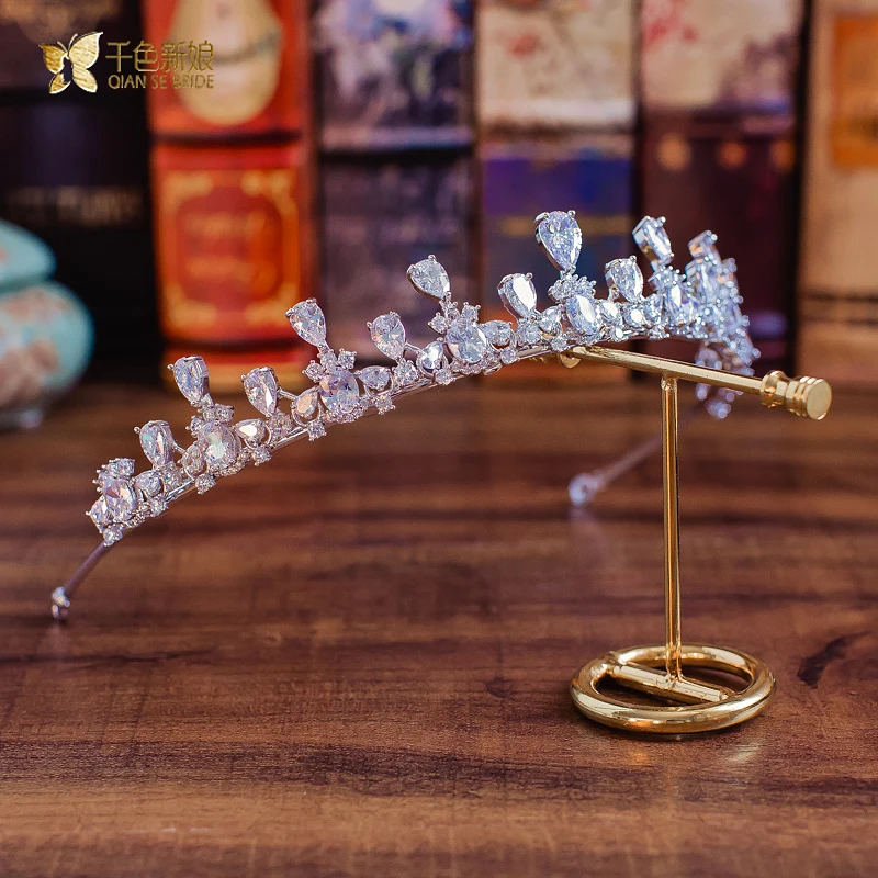 Модные Интимные аксессуары Винтаж Корона женский тиара ювелирных изделий