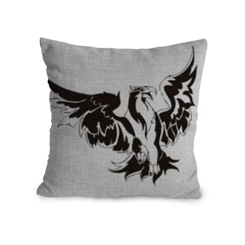 Пользовательский 45x45 см свирепый мух Орлан дизайн ястреб напольная хлопковая