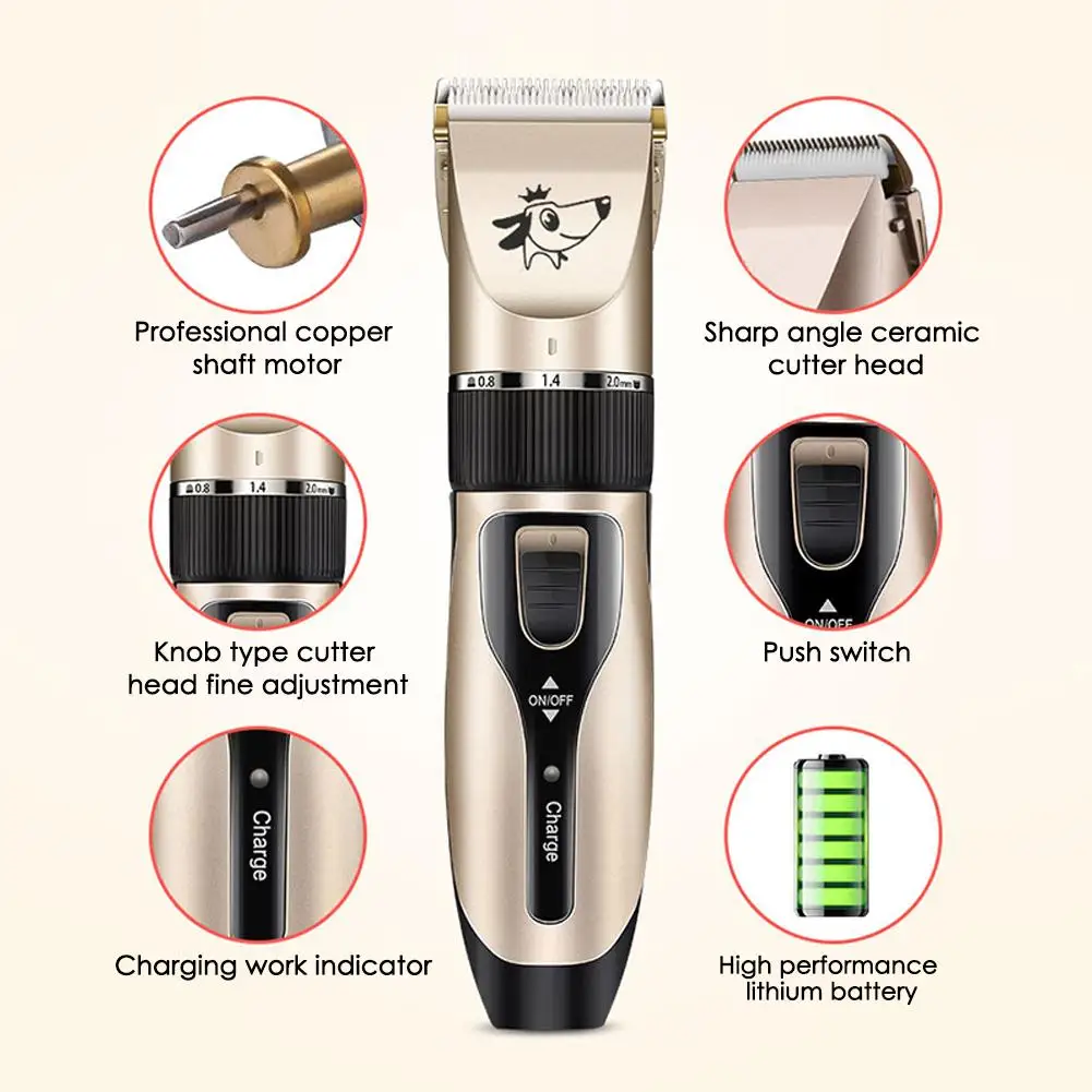 Машинка для стрижки домашних животных бритва собак без шума с USB