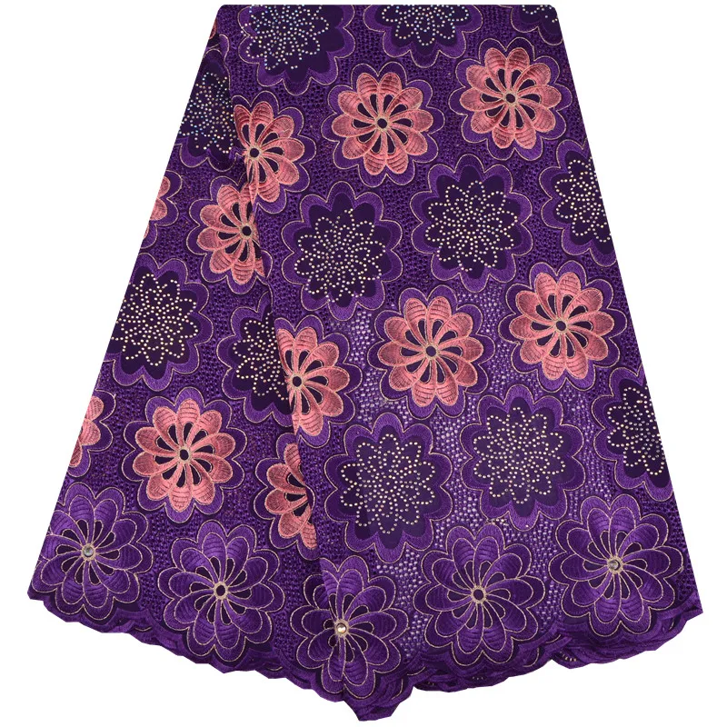 Швейцарское кружевное нигерийское хлопковое полотно 2018 новейшее с камнями для