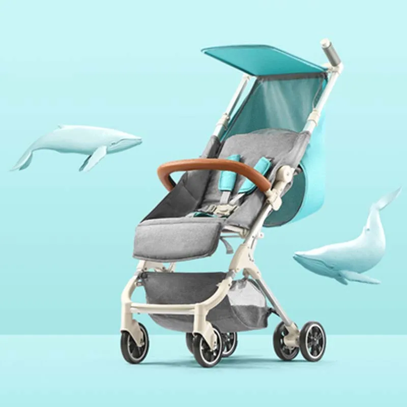 Blue(silver frame) Babyyoya мини-коляска yoya легкая переносная складная детская коляска 2 в 1 детская тележка Новая Обновленная детская коляска - Цвет: Blue(silver frame)
