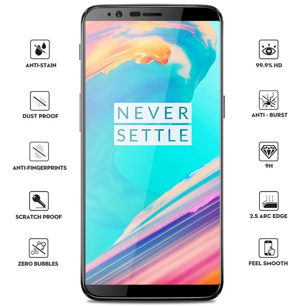 Закаленное стекло для Oneplus 3T 5T 1 + 3D полное покрытие Защитное экрана One plus 2.5D пленка