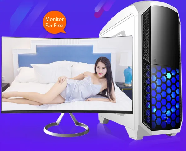 Игровой настольный компьютер Intel i3/i5/i7 4/8 ГБ ОЗУ 120 ТБ HDD с 18 5 22 24-дюймовым монитором